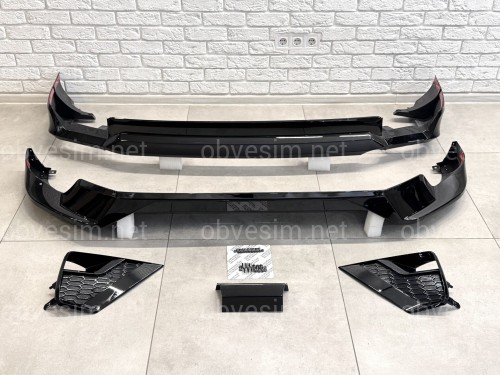 Обвіс ONYX BLACK Toyota Land Cruiser Prado 150 2018-2023 колір чорний 202, спідниця передня, задня, накладки птф