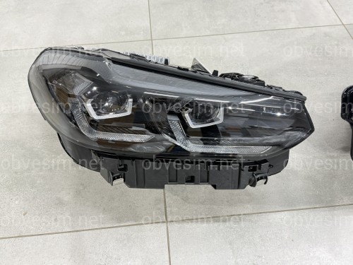 Фари Shadow Line Adaptive LED LCI рестайлінг для BMW X3 G01 F97 / X4 G02 F98 2021-2024 2шт. комплектні з блоками