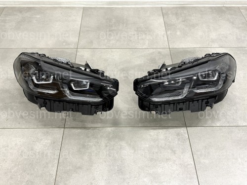 Фари Shadow Line Adaptive LED LCI рестайлінг для BMW X3 G01 F97 / X4 G02 F98 2021-2024 2шт. комплектні з блоками