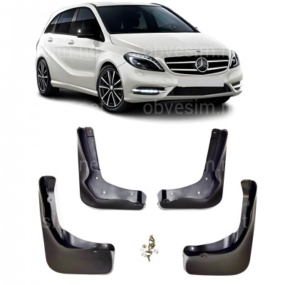 Бризковики Mercedes-Benz B Class W246 2011-2014, комплект 4шт.