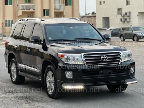 Обвіс переднього бампера Urban Sport з діодами Land Cruiser 200 рестайлінг 2012+, колір чорний 202
