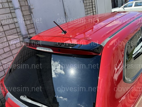 Спойлер козирок Mitsubishi Outlander 2012-2021 ABS пластик, колір чорний глянець