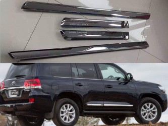 Молдінги на двері Toyota Land Cruiser 200 2007-2021 дизайн в стилі рестайлінг 2016+ хромовані