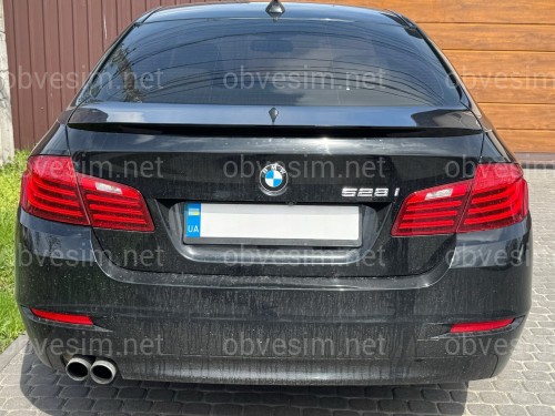 Спойлер лип на багажник BMW series 5 F10 2010-2016 ABS пластик, чорний глянець