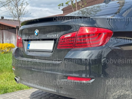 Спойлер лип на багажник BMW series 5 F10 2010-2016 ABS пластик, чорний глянець