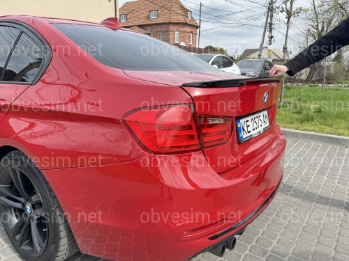 Спойлер ліп M Performance BMW 3 series F30 2012-2018 ABS пластик, чорний глянець