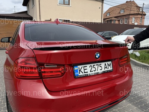 Спойлер ліп M Performance BMW 3 series F30 2012-2018 ABS пластик, чорний глянець