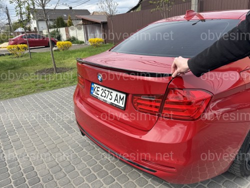 Спойлер ліп M Performance BMW 3 series F30 2012-2018 ABS пластик, чорний глянець