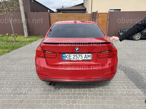 Спойлер ліп M Performance BMW 3 series F30 2012-2018 ABS пластик, чорний глянець