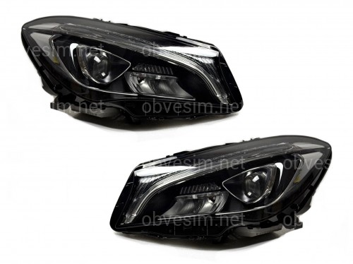 FULL LED фари Mercedes CLA-Class C117 2013-2018 комплектні з блоками 2шт., АПГРЕЙД ГАЛОГЕН У LED