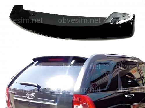 Спойлер козирок Kia Sportage 2004-2009 ABS пластик, колір чорний глянець