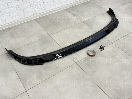 Накладка переднього бампера M-Performance BMW 3 series G20 G21 LCI 2022+ ABS пластик, колір чорний глянець