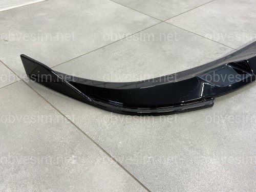 Накладка переднього бампера M-Performance BMW 3 series G20 G21 LCI 2022+ ABS пластик, колір чорний глянець