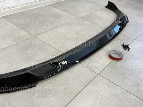 Накладка переднього бампера M-Performance BMW 3 series G20 G21 LCI 2022+ ABS пластик, колір чорний глянець