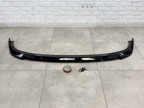 Накладка переднього бампера M-Performance BMW 3 series G20 G21 LCI 2022+ ABS пластик, колір чорний глянець