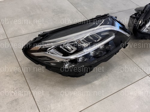 Фари Full LED рестайлінг 2019 для Mercedes C-Class W205 2013-2021 комплектні з блоками 2шт.