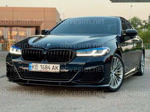 Накладка переднього бампера M Performance BMW 5 series G30 G31 LCI 2020-2023, чорний глянець
