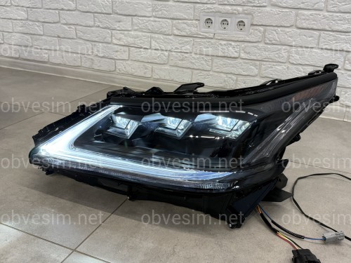 Фари Full LED 3 лінзи Lexus LX 570 2008-2015 для авто перевдягнутих у рестайлінг 2016+