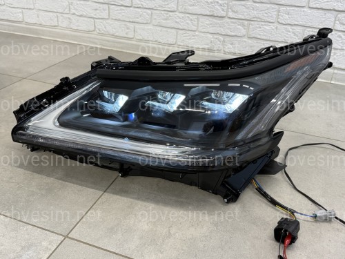 Фари Full LED 3 лінзи Lexus LX 570 2008-2015 для авто перевдягнутих у рестайлінг 2016+