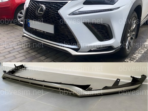 Спідниця губа бампера F-Sport Lexus NX рестайлинг 2017-2021