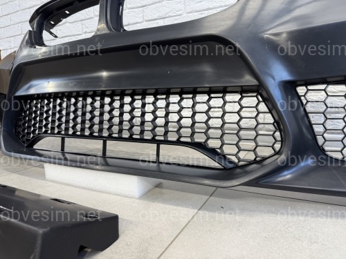 Передній бампер у зборі в стилі M5 F90 для BMW 3 Series F30 F31 2012-2018 (під омивачі / без отворів під парктроніки)