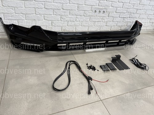 Спідниця переднього бампера TRD Toyota Land Cruiser Prado 150 2018-2023 колір чорний