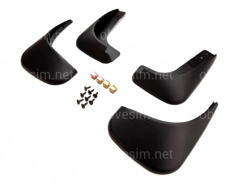 Бризковики Volkswagen Touran/Caddy 2003-2015, Дизайн 2 комплект 4шт