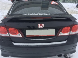 Спойлер багажника Honda Civic зі стоп сигналом 2006-2011 ABS пластик, колір чорний глянець