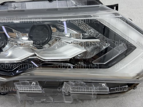 Права фара Full LED 2 лінзи ХРОМ для Nissan Rogue 32 2017-2020