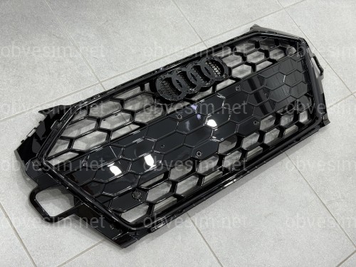 Решітка радіатора S-Line для Audi A4 B9 2020-2023, колір чорний