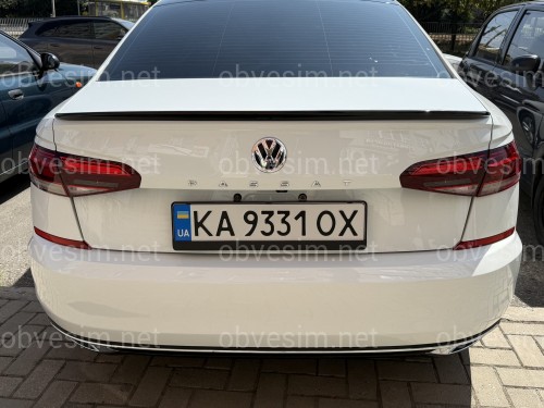 Спойлер лип Volkswagen Passat B9 USA 2019-2022 ABS пластик колір чорний