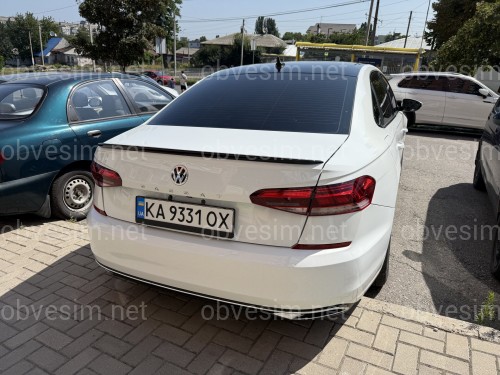 Спойлер лип Volkswagen Passat B9 USA 2019-2022 ABS пластик колір чорний