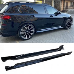 Леза під пороги M-Perfomance BMW X7 G07 2019- 2шт. чорний глянець