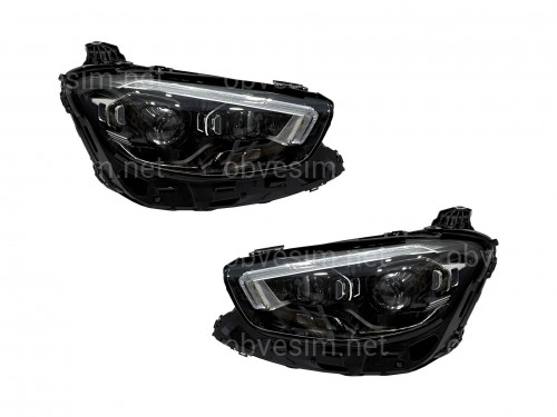 Фари Full LED у стилі MULTIBEAM рестайлінг для Mercedes E-Class W213 2020-2023, комплект 2шт.