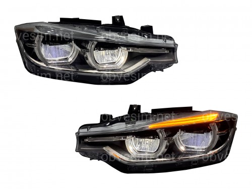 Фари FULL LED для BMW 3 series F30 F31 2012-2018 2шт, ГАЛОГЕН У ЛЕД