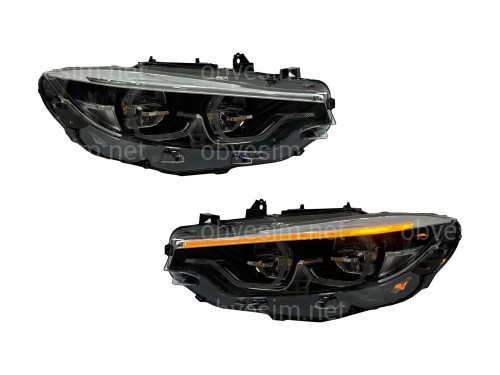FULL LED фари LCI для BMW 4 series F32 F33 F36 F80 2016-2020 2шт. комплектні з блоками, LED В LED