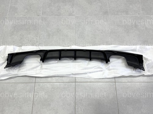 Дифузор накладка заднього бампера M-Performance BMW 3 series F30 2012-2018 під дві подвійні вихлопні труби ГЛЯНЦЕВИЙ 00--00
