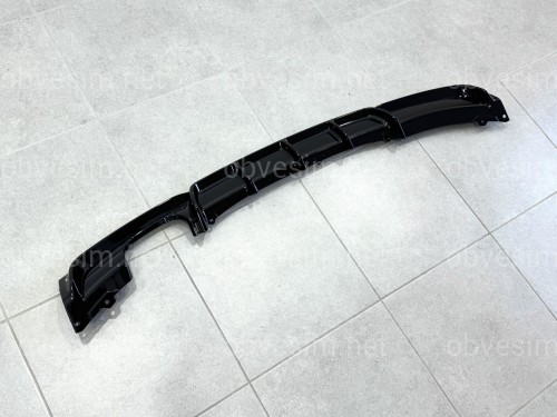 Дифузор накладка заднього бампера M-Performance BMW 3 series F30 2012-2018 під одну подвійну вихлопну трубу ГЛЯНЦЕВИЙ 00----