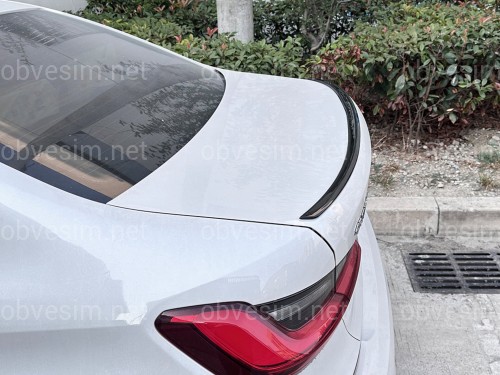 Спойлер лип BMW 3 series G20 2018 - ABS пластик, чорний глянець