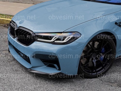 Ікла переднього бампера M5 BMW 5 series G30 G31 M5 F90 LCI 2020-2023 ABS пластик, чорний глянець 2шт.