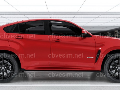 Леза під пороги M-Perfomance BMW X6 F16 2шт. ABS пластик, чорний глянець