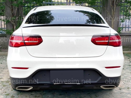 Спойлер лип багажника Mercedes-Benz GLC COUPE C253 2016-2022 ABS пластик колір чорний глянець
