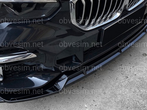 Спідниця переднього бампера M-Perfomance для BMW X5 G05 2019-2022 ABS пластик, чорний глянець