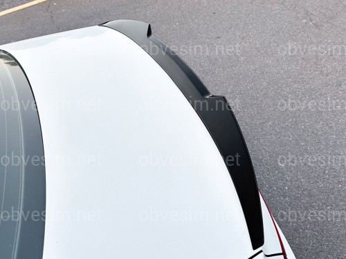 Спойлер ліп стиль M4 для Audi A4 B9 2015-2023 ABS пластик, колір чорний глянець