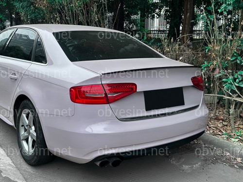 Спойлер ліп стиль S4 для Audi A4 B8 2008-2016 ABS пластик, колір чорний глянець