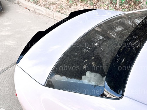 Спойлер ліп стиль M4 для Audi A4 B8 2008-2016 ABS пластик, колір чорний глянець