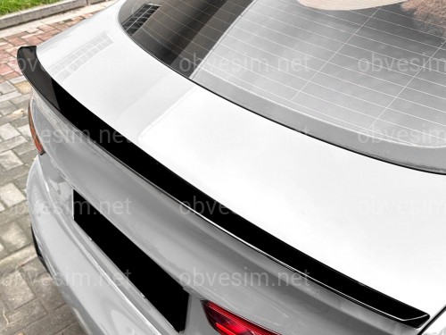 Спойлер лип стиль S5 для Audi A5 B9 2016-2023 ABS пластик, колір чорний глянець