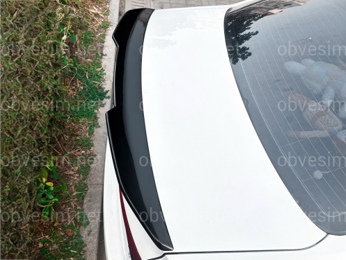 Спойлер ліп стиль PSM для Audi A4 B9 2015-2023 ABS пластик, колір чорний глянець