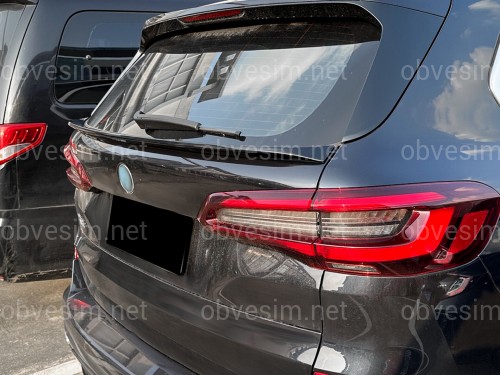 Спойлер під скло (нижній) BMW X5 G05 2018+ ABS пластик колір, чорний глянець