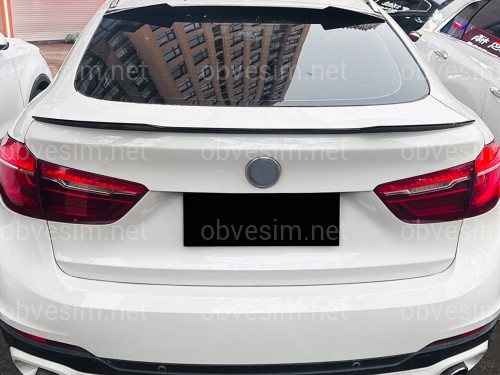 Спойлер лип на багажник BMW X6 F16 ABS пластик, колір чорний глянець